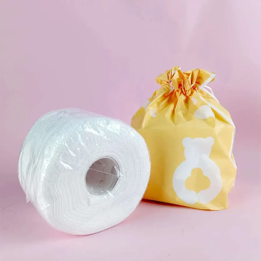 Eco-Friendly 80GSM Cotton Tissue Roll – Biodegradable Quick-Dry Face Towels – High Absorbency Spunlace Perforated Roll (Wholesale)